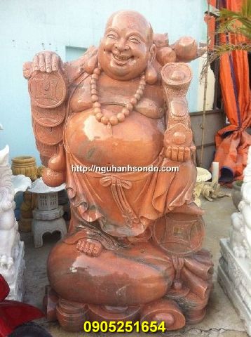 Tượng thần tài đá hồng ấn độ