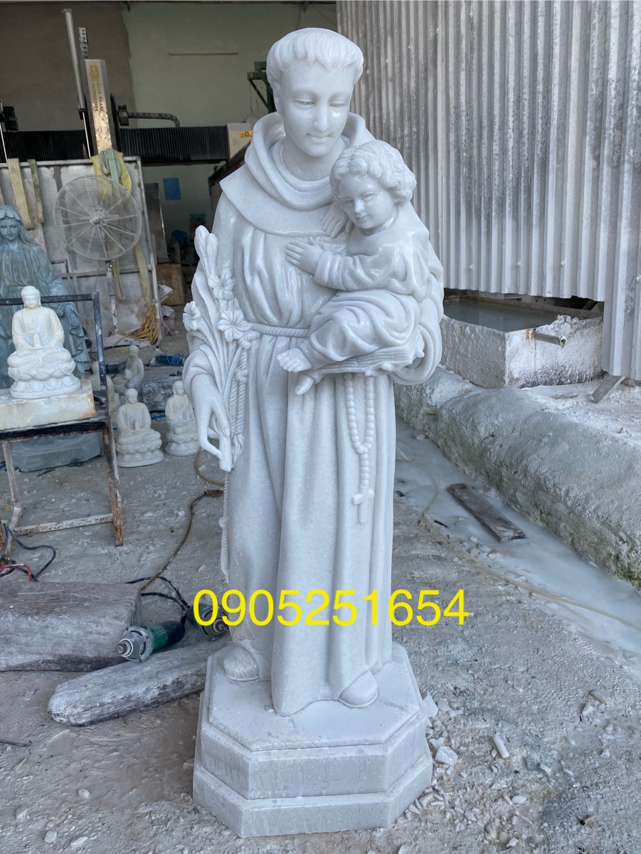Tượng Thánh ANTON đá cẩm thạch