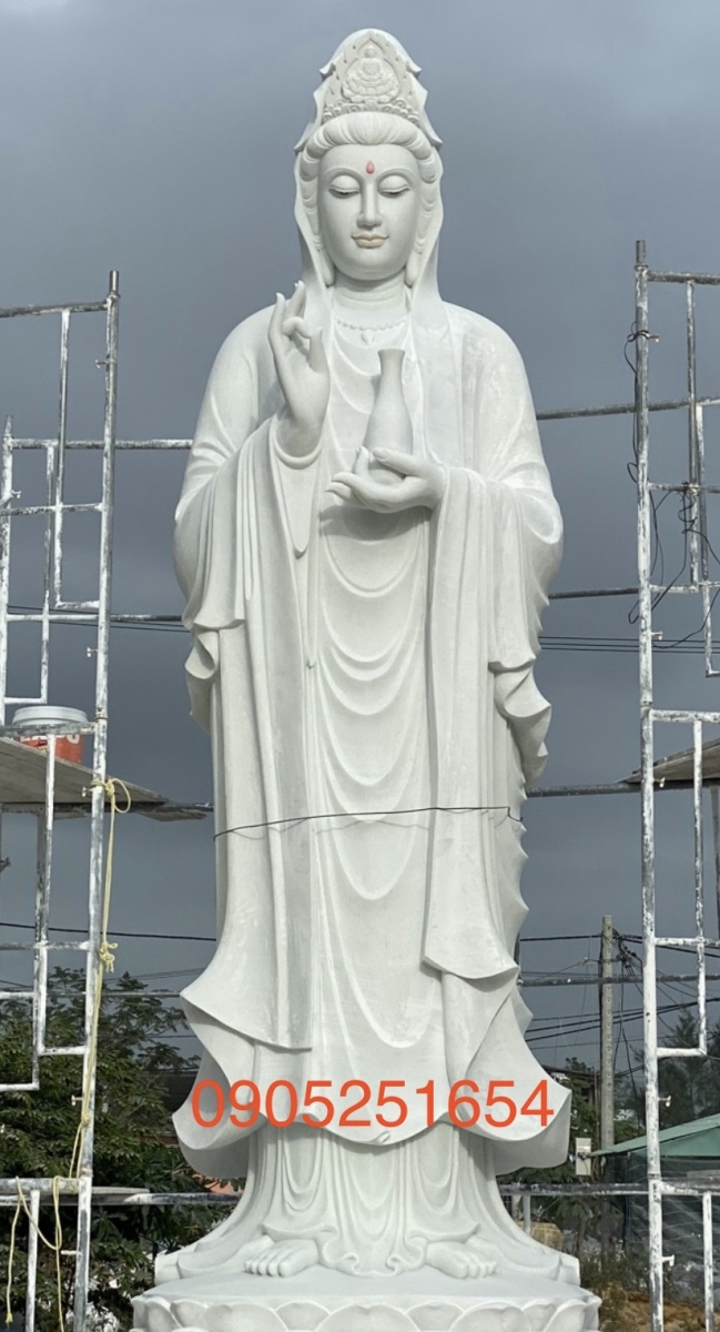 Tượng Phật Quan Âm  đá cẩm thạch
