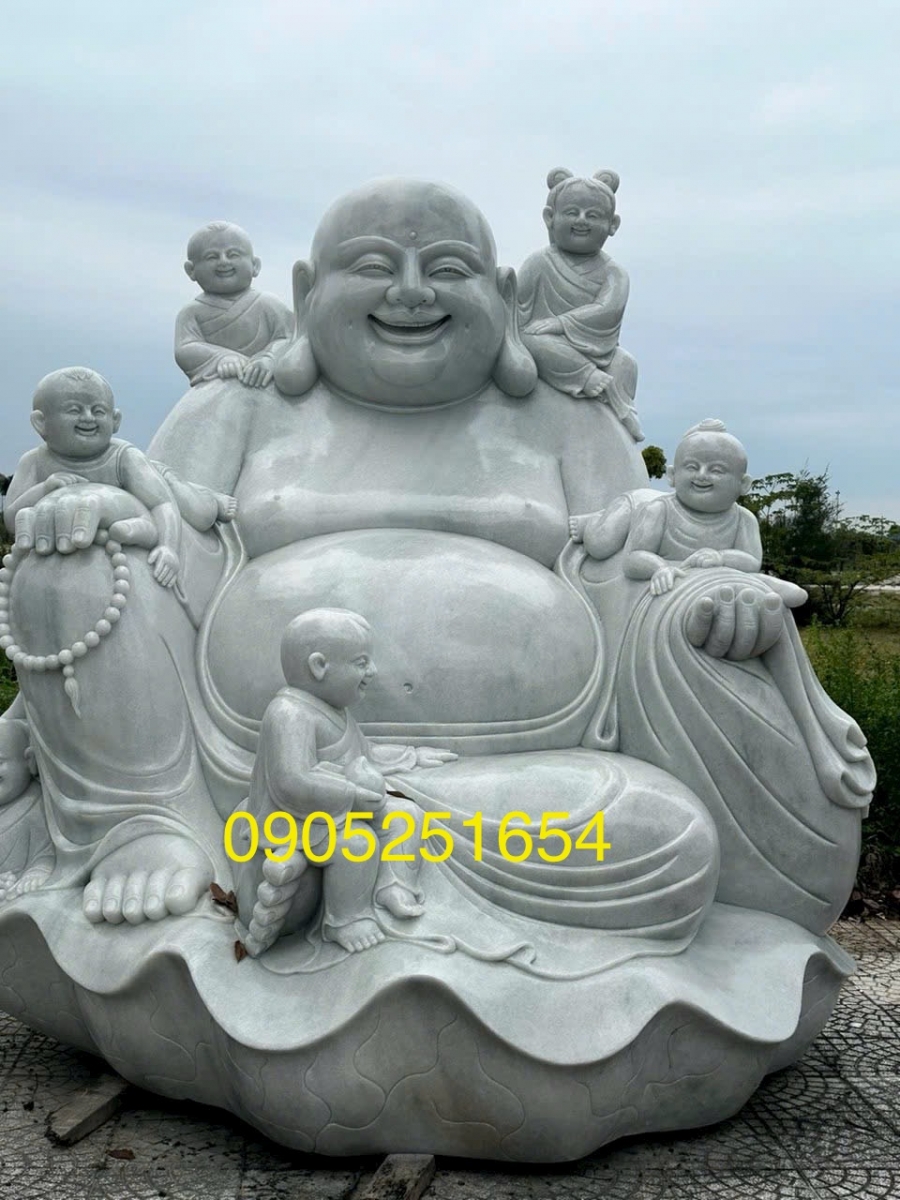 phật di lặc ngũ phúc đá cẩm thạch