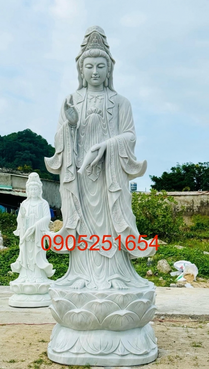 Tượng Phật Quan Âm  đá cẩm thạch