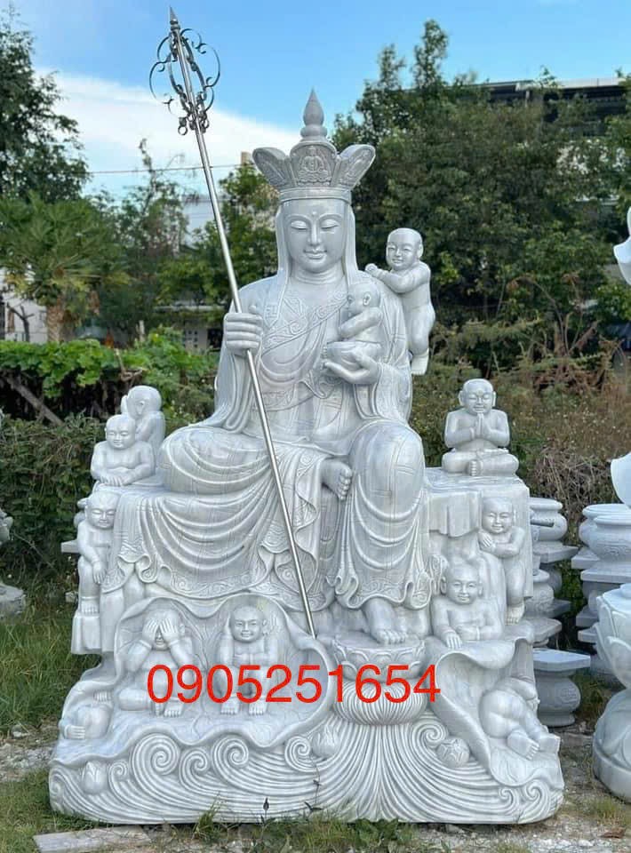 Tượng địa tạng vương bồ tát đá cẩm thạch