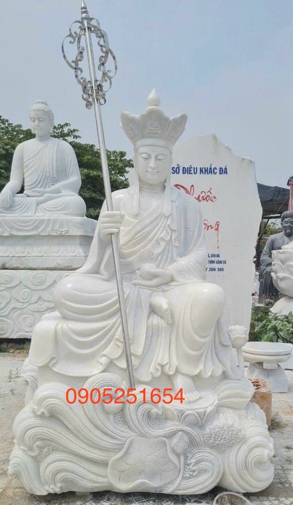 Tượng địa tạng vương bồ tát đá cẩm thạch