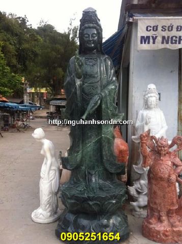 Tượng Phật Quan Âm đá xanh ấn độ