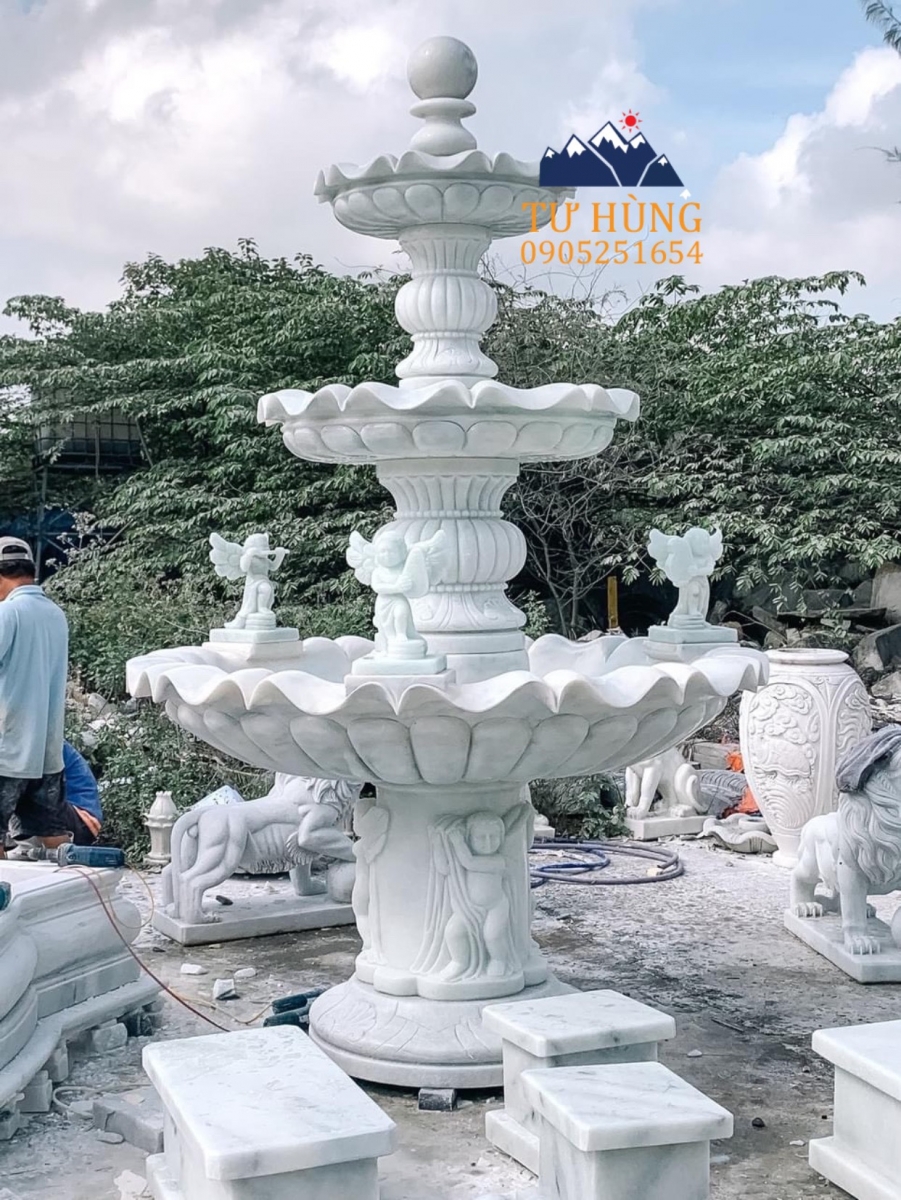 Đài phun nước đá cẩm thạch