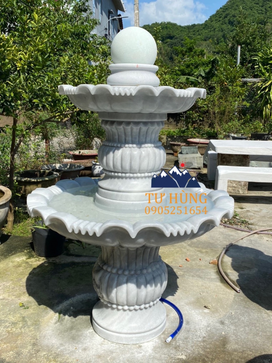 Đài phun nước đá cẩm thạch