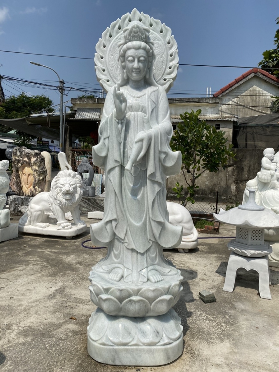 Tượng phật QUAN ÂM đá cẩm thạch
