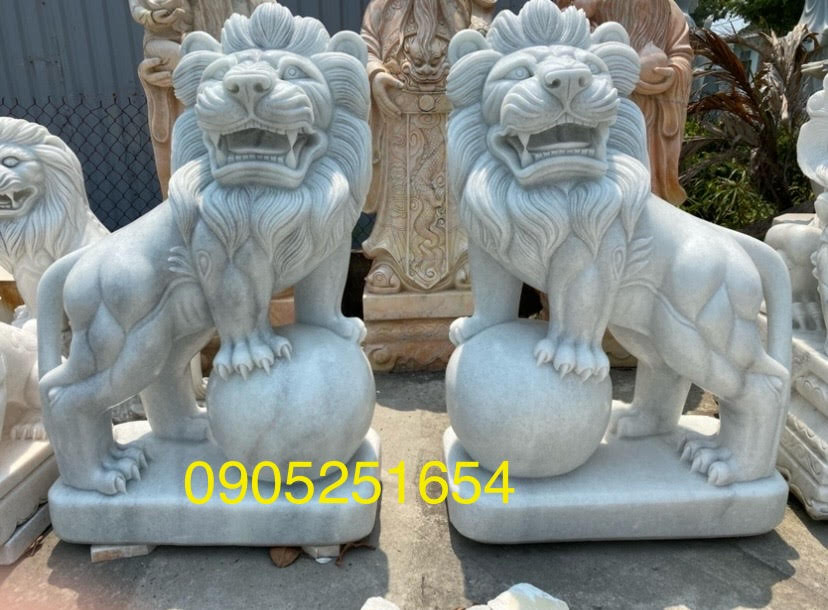 tượng sư tử đá cẩm thạch