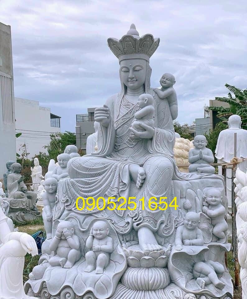 Tượng địa tạng vương bồ tát đá cẩm thạch